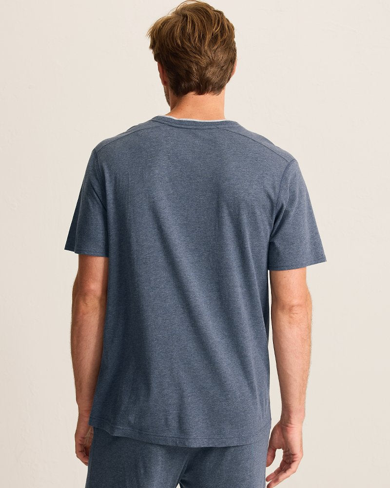Jersey Short-Sleeve V-Neck T-Shirt - Heathered Blue