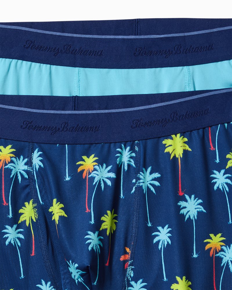 Aloha Print Tech Boxer Briefs - 2-Pack - Island Navy