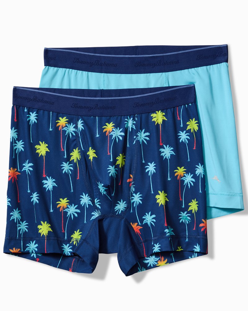 Aloha Print Tech Boxer Briefs - 2-Pack - Island Navy