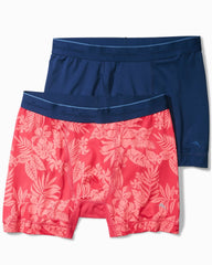 Aloha Print Tech Boxer Briefs - 2-Pack - Clarete