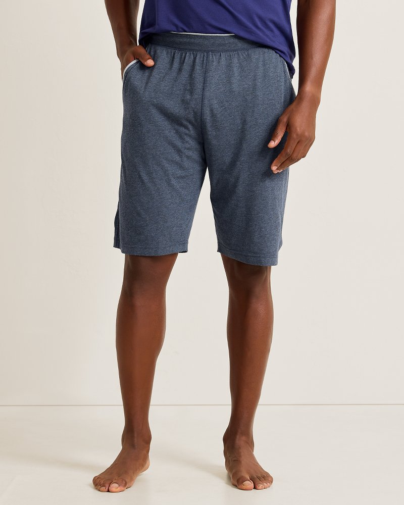 Big &amp; Tall Jersey Lounge Shorts - Heathered Blue