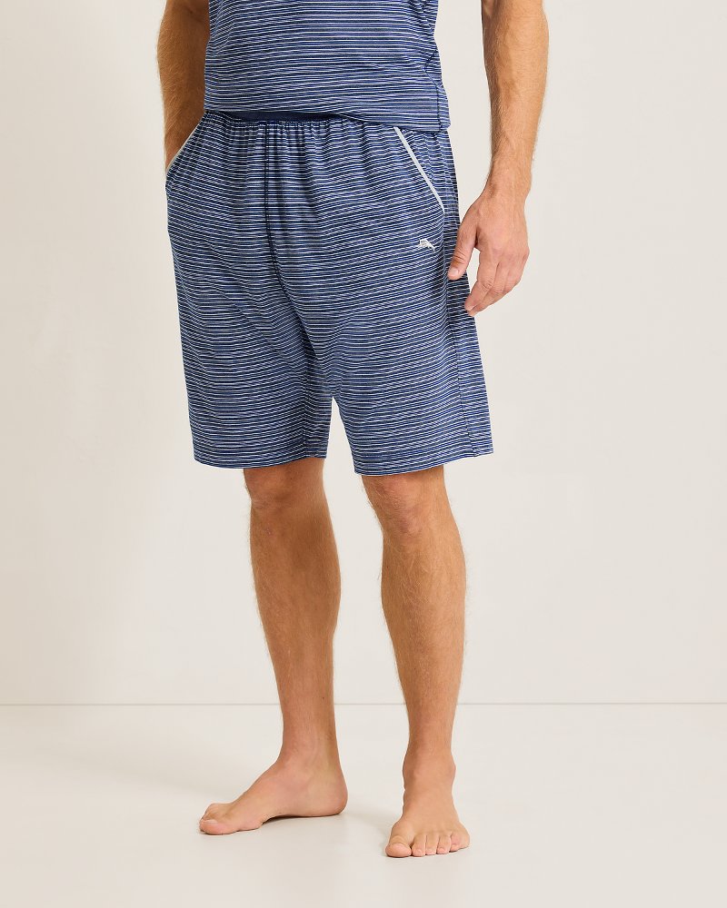 Jersey Lounge Shorts - Stripe Blue