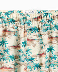 Woven Tropical Print Boxers - Oatmeal
