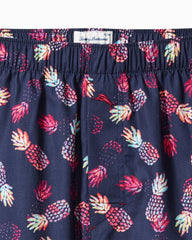 Woven Tropical Print Boxers - Peacoat Navy