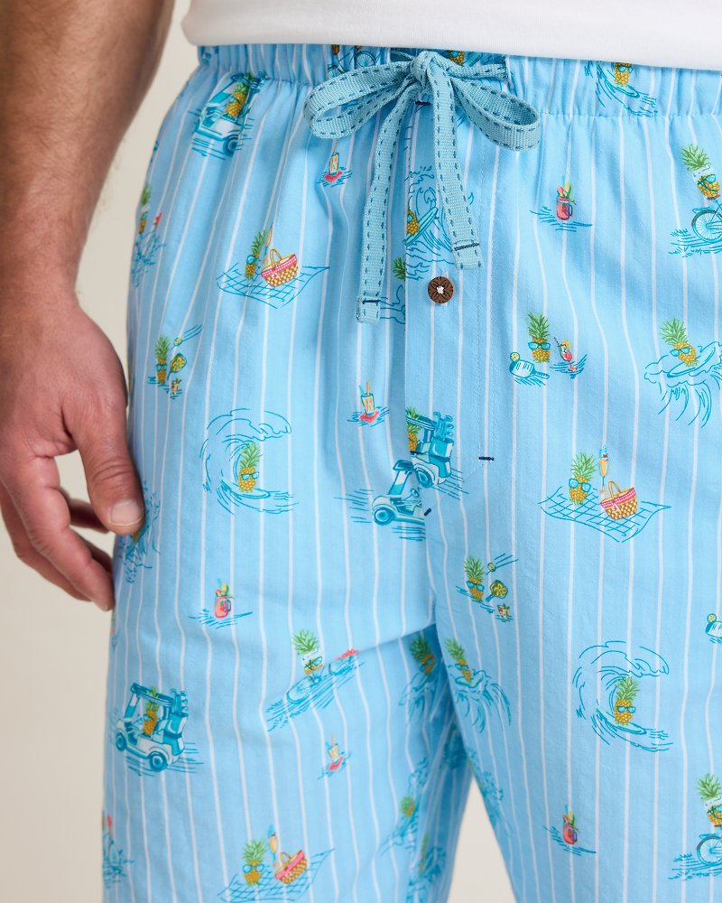 Big &amp; Tall Seersucker Pajama Shorts - Dusty Teal