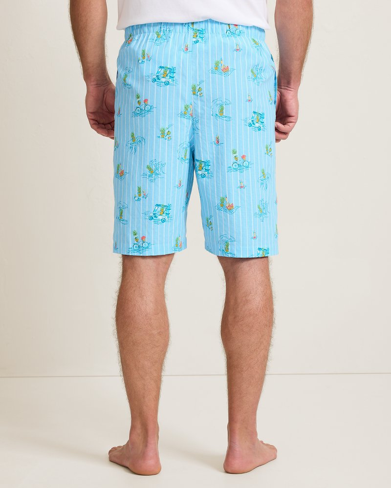 Big &amp; Tall Seersucker Pajama Shorts - Dusty Teal