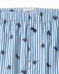 Big &amp; Tall Woven Poplin Paradise Print Boxers - Blue Cabana