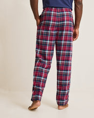 Flannel Plaid Pajama Pants - Beet Red