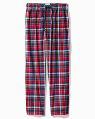 Flannel Plaid Pajama Pants - Beet Red