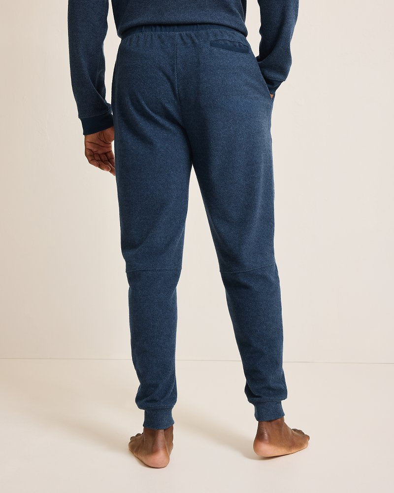 Big &amp; Tall Textured Twill Stripe Joggers - Dark Moonlight