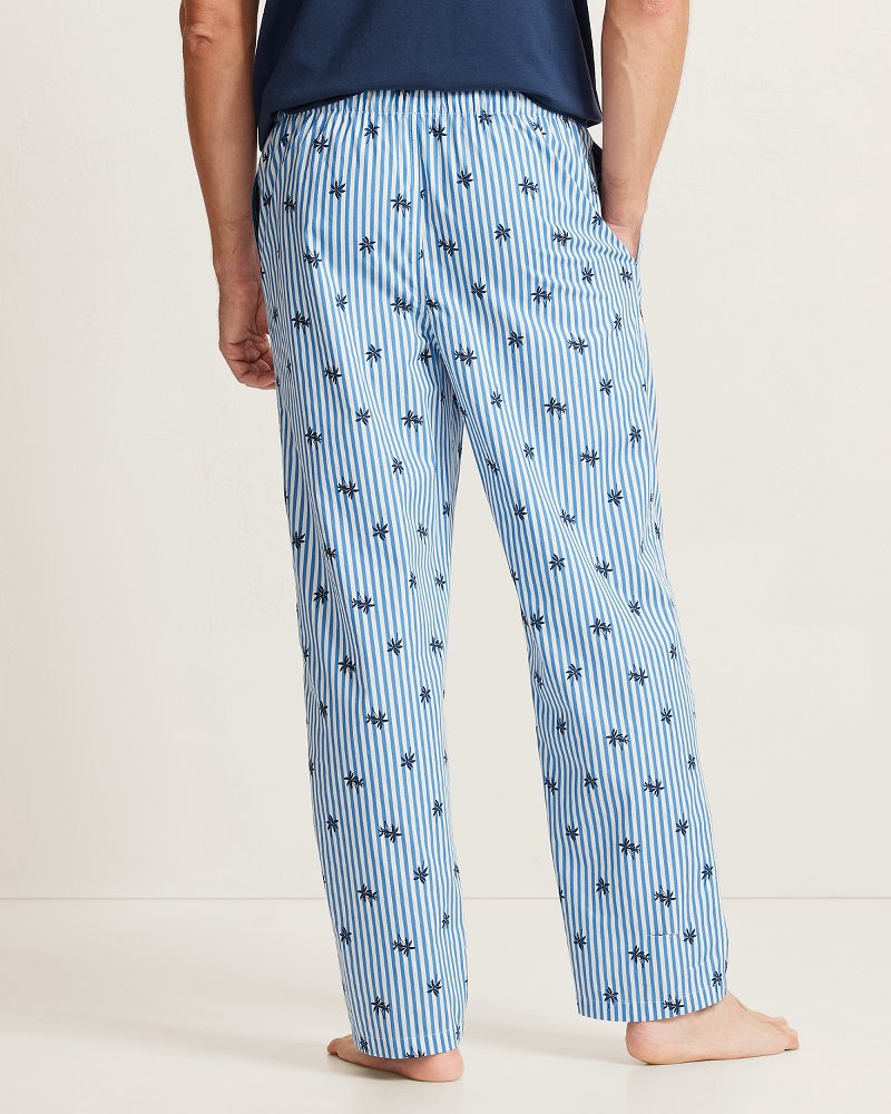 Woven Poplin Paradise Print Pants - Blue Cabana