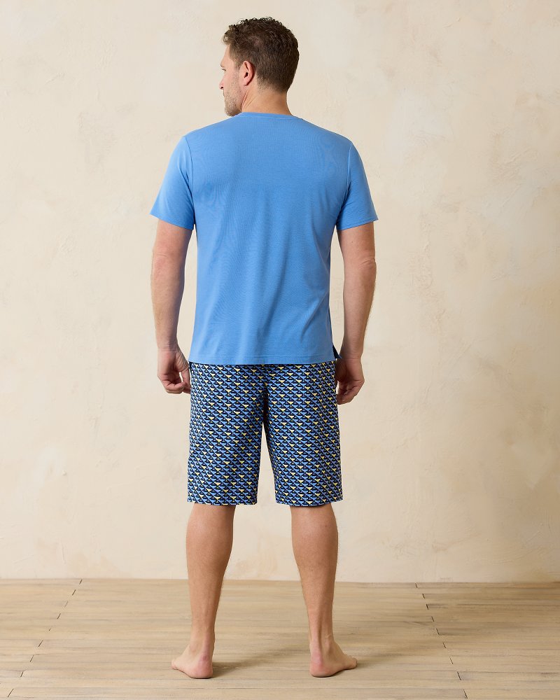Short-Sleeve Shirt &amp; Shorts Pajama Set - Kingdom Blue
