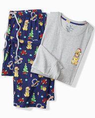 Men's Holiday Dog Long Sleeve &amp; Pants Pajama Set - Island Navy