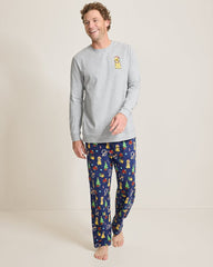 Men's Holiday Dog Long Sleeve &amp; Pants Pajama Set - Island Navy