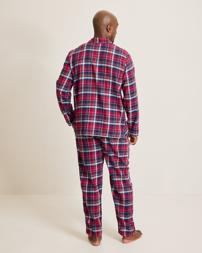 Big &amp; Tall Flannel Long Sleeve &amp; Pants Pajama Set - Beet Red