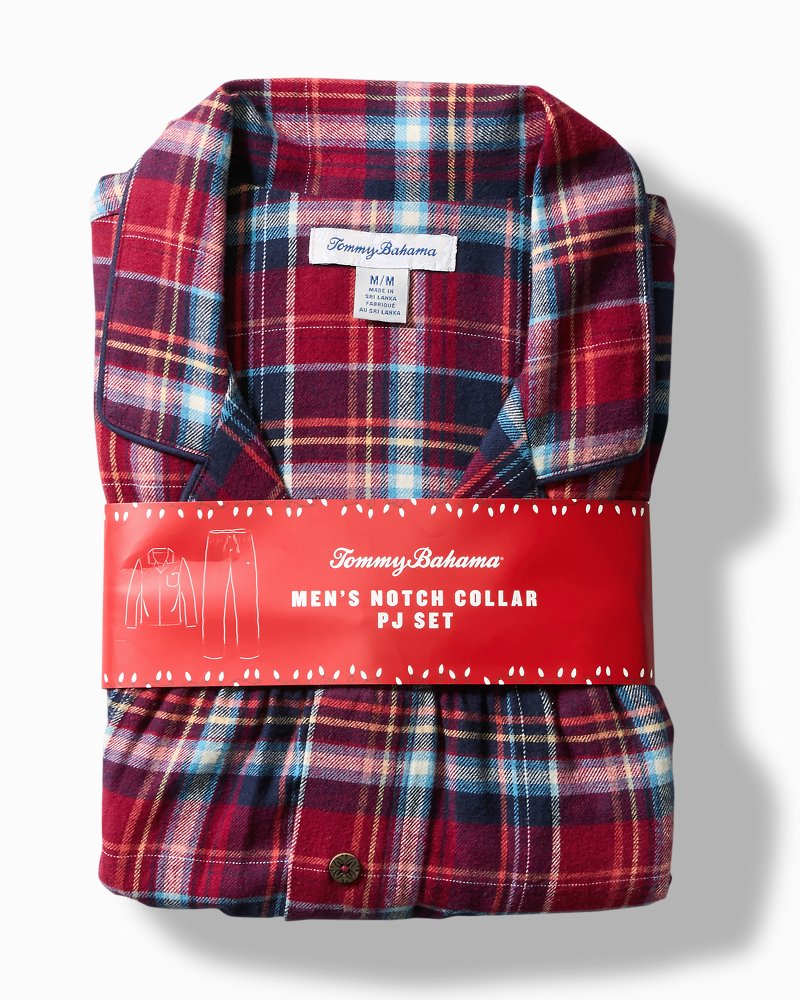 Big &amp; Tall Flannel Long Sleeve &amp; Pants Pajama Set - Beet Red