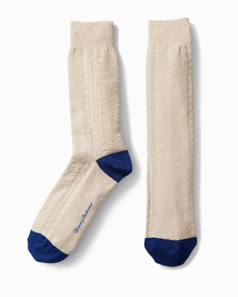 Lauhala Weave Socks - Stone
