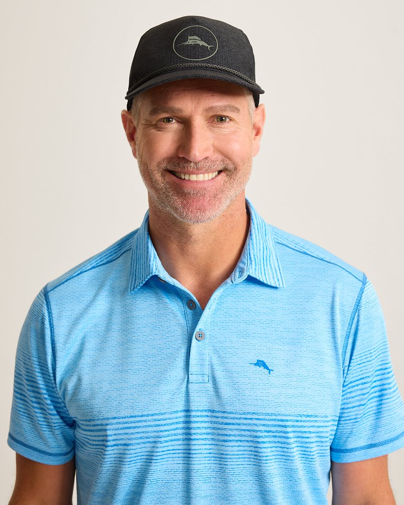 Tommy Bahama Chip Shot Marlin Logo Packable Cap - Black