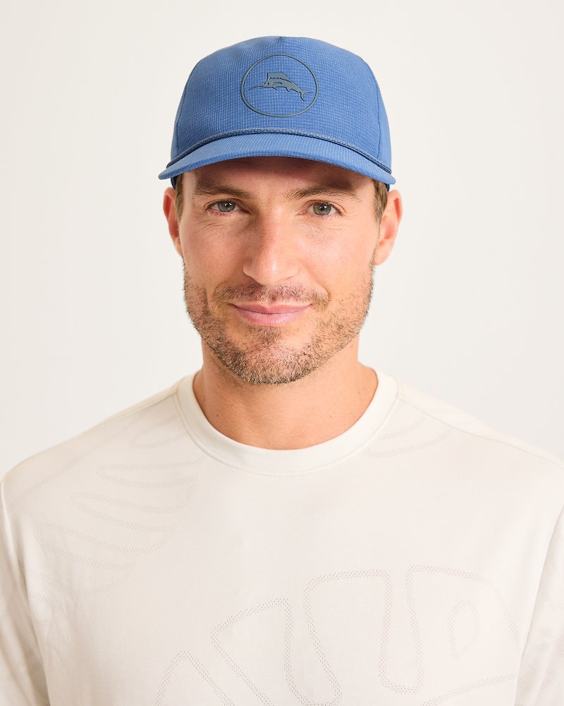 Tommy Bahama Chip Shot Marlin Logo Packable Cap - Dockside Blue