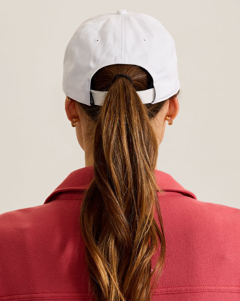 Tommy Bahama Palm Tree Packable Cap - White