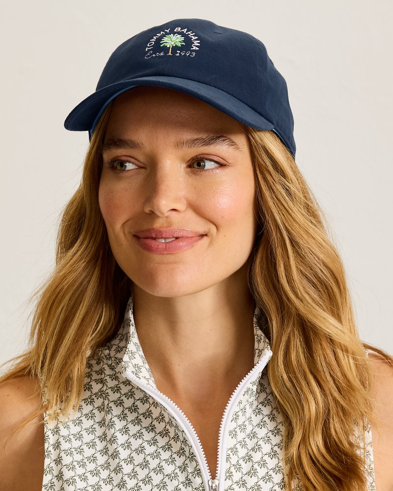 Tommy Bahama Palm Tree Packable Cap - Navy