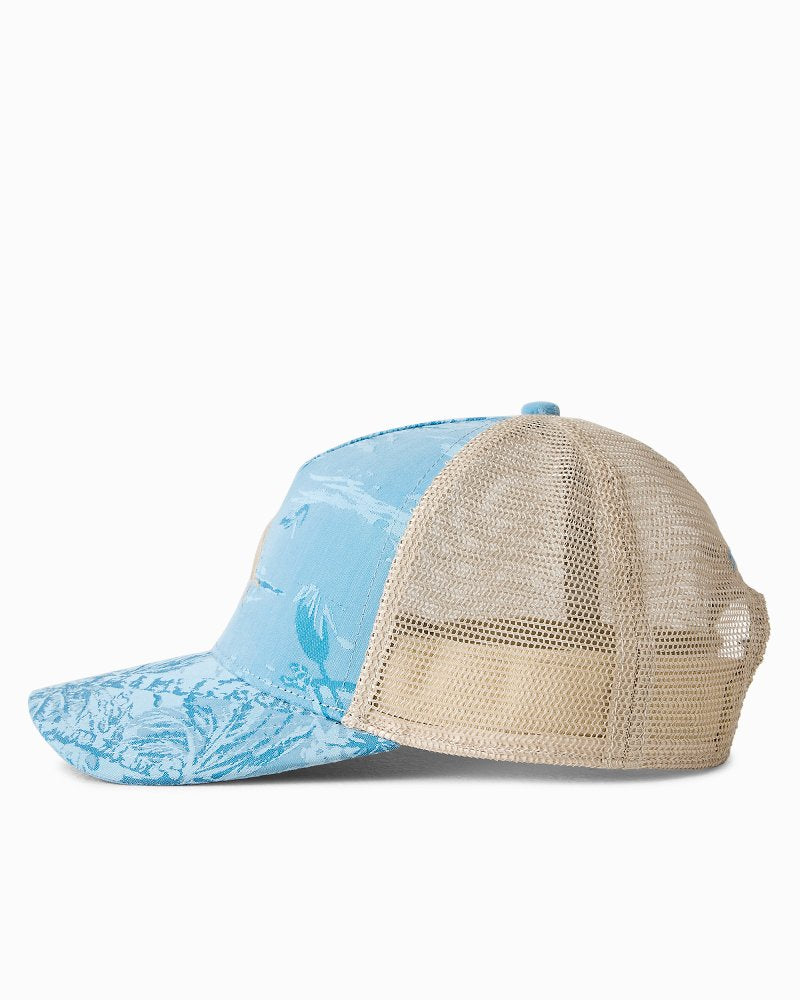 Coastal Palms Trucker Cap - Saxony Blue
