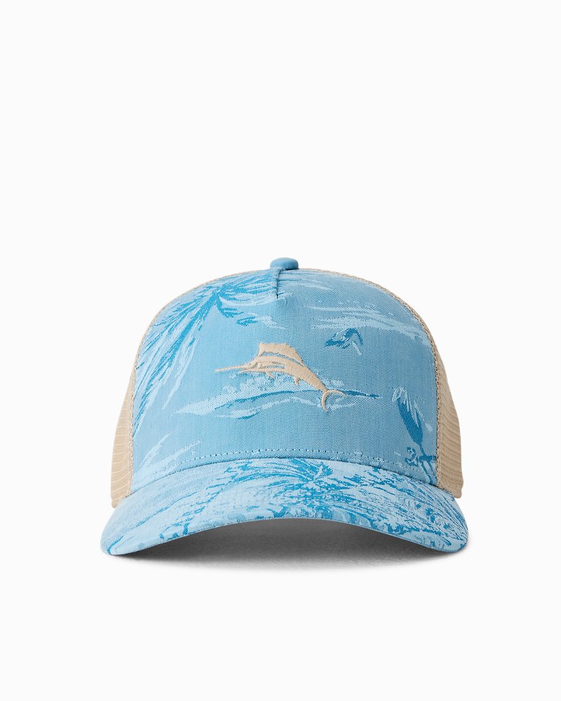 Coastal Palms Trucker Cap - Saxony Blue