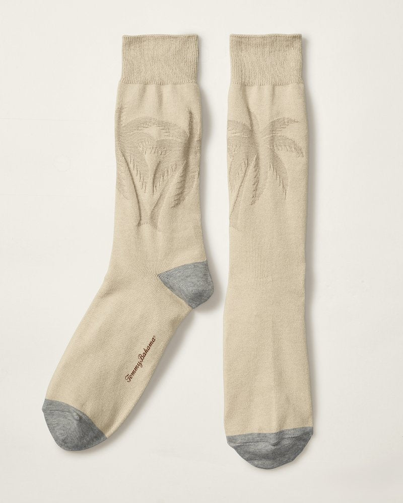 Reflection Texture Palm Socks - Stone