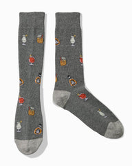 Buzzed &amp; Beachy Socks - Grey Heather