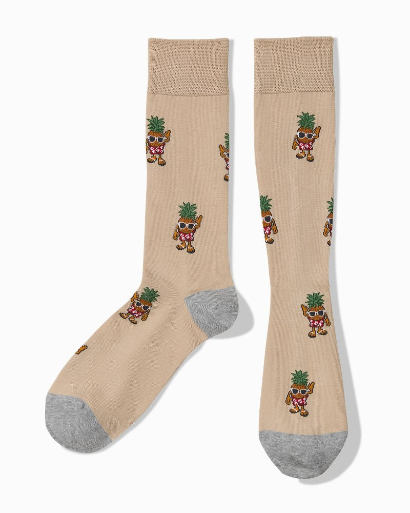 Hello Fine-apple Socks - Stone