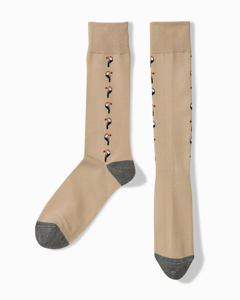 Toucan Vibes Socks - Stone