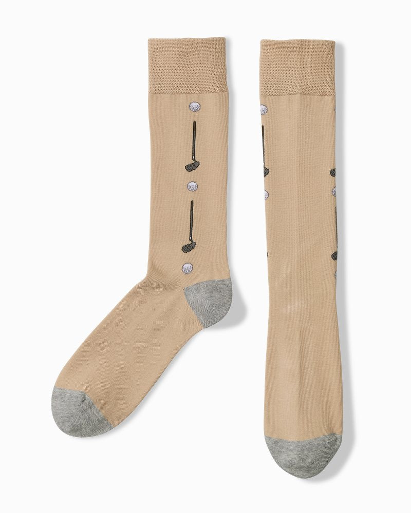 Par-Tee Time Socks - Stone