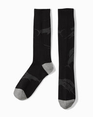 Hooked On Marlins Sock - Black