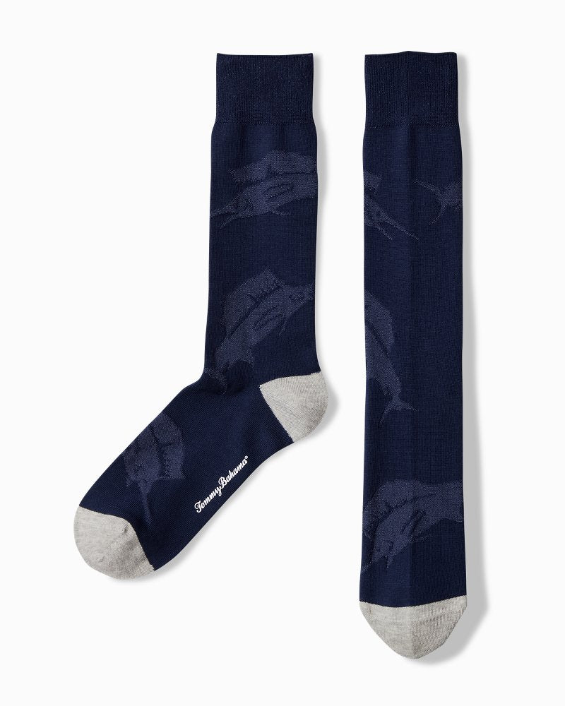 Hooked On Marlins Sock - Coastline