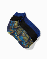 IslandZone Parrot Blues Athletic Socks - 3 Pack - Assorted