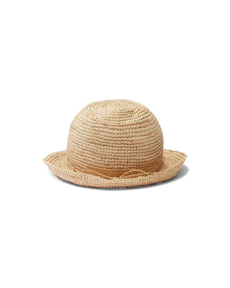 Crochet Raffia Fedora Hat - Natural