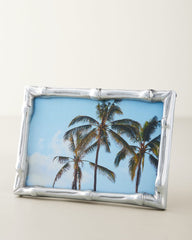 Bamboo Picture Frame - 4" x 6" - Silver
