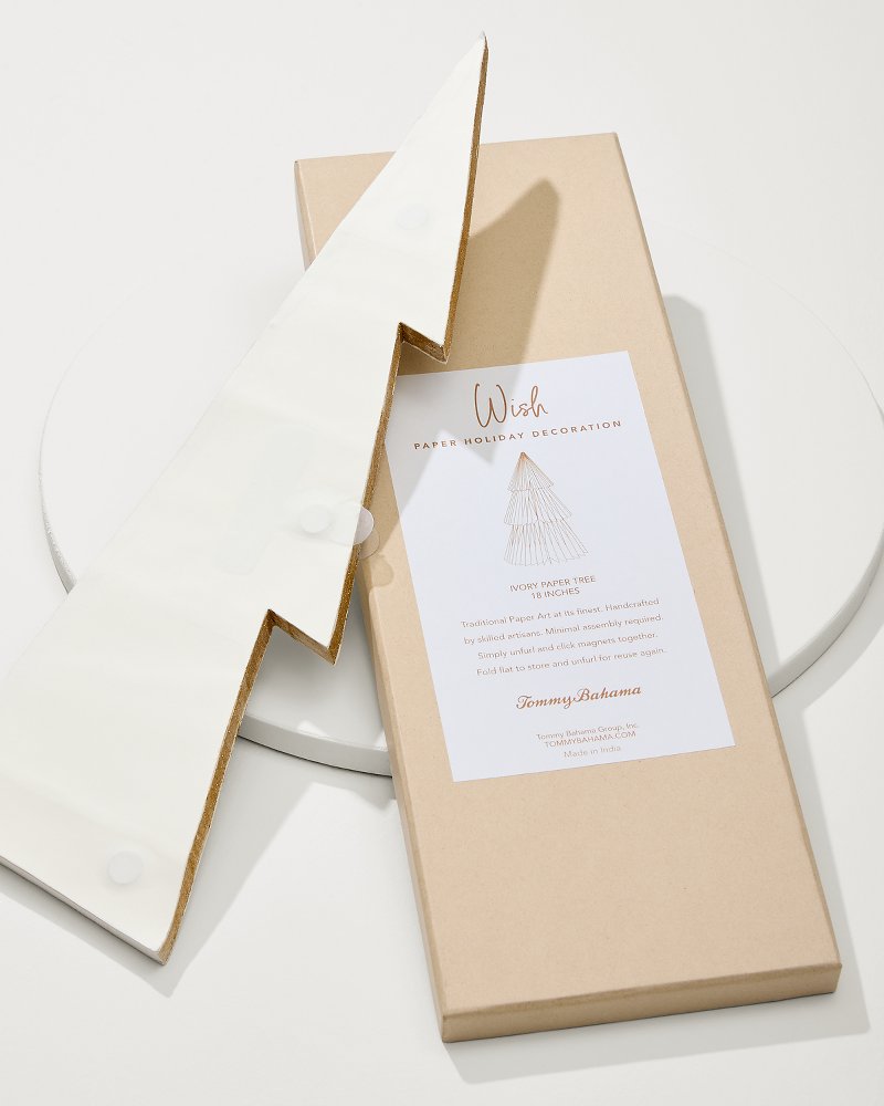 Ivory 18-Inch Paper Tabletop Tree - Ivory