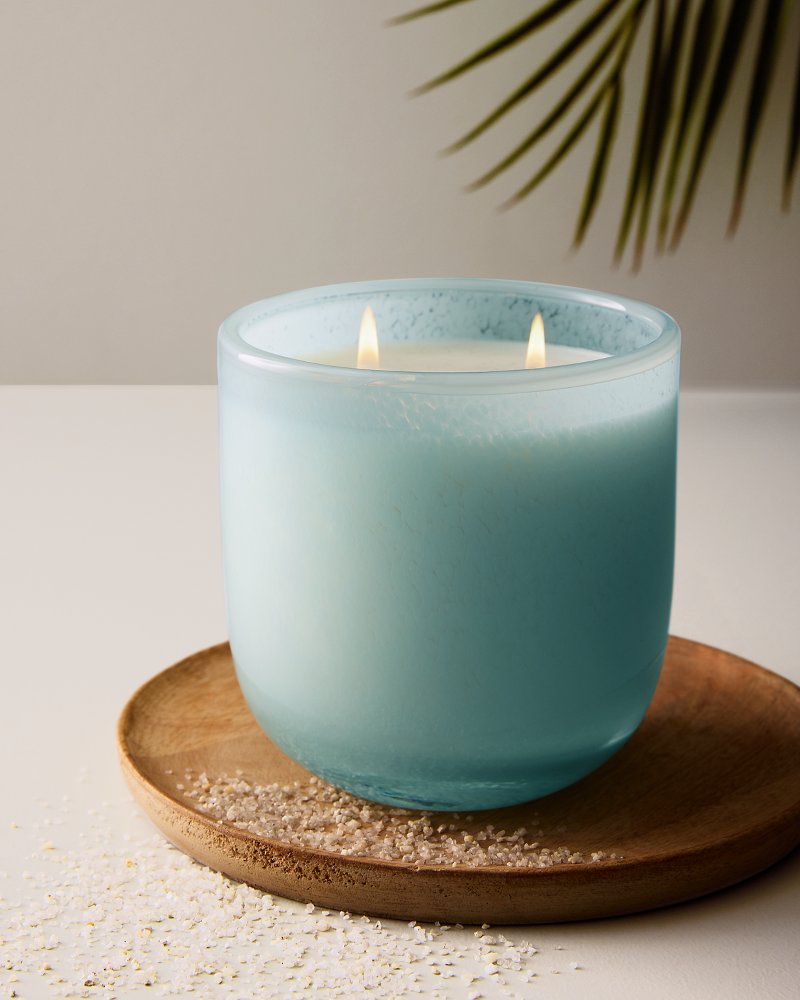 Sea Salt and Coastal Mist Powdered Glass 14.5-oz. 2-Wick Candle - Multicolor