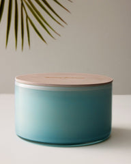 Sea Salt and Coastal Mist Powdered Glass 20-oz. 4-Wick Candle - Multicolor