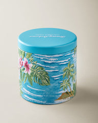 Coconut Oasis Embossed 10.6-oz. Candle Tin - Coconut Oasis
