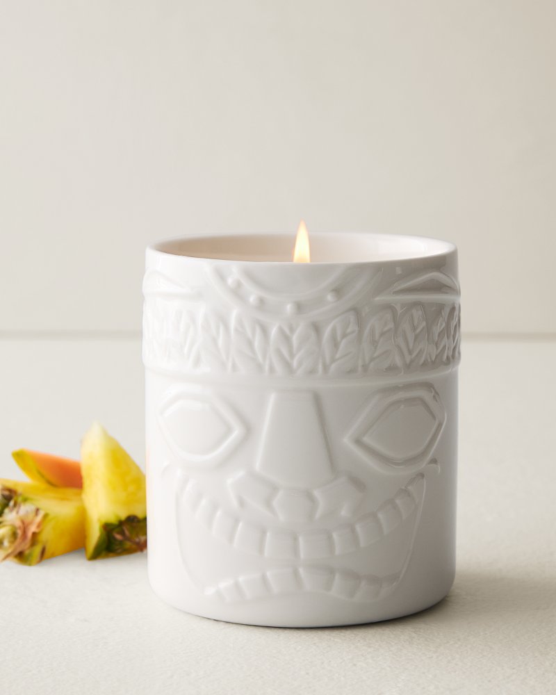 Island Blend Tiki 10-oz. Candle - White