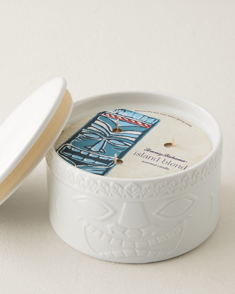 Island Blend Tiki 23-oz. Candle - White