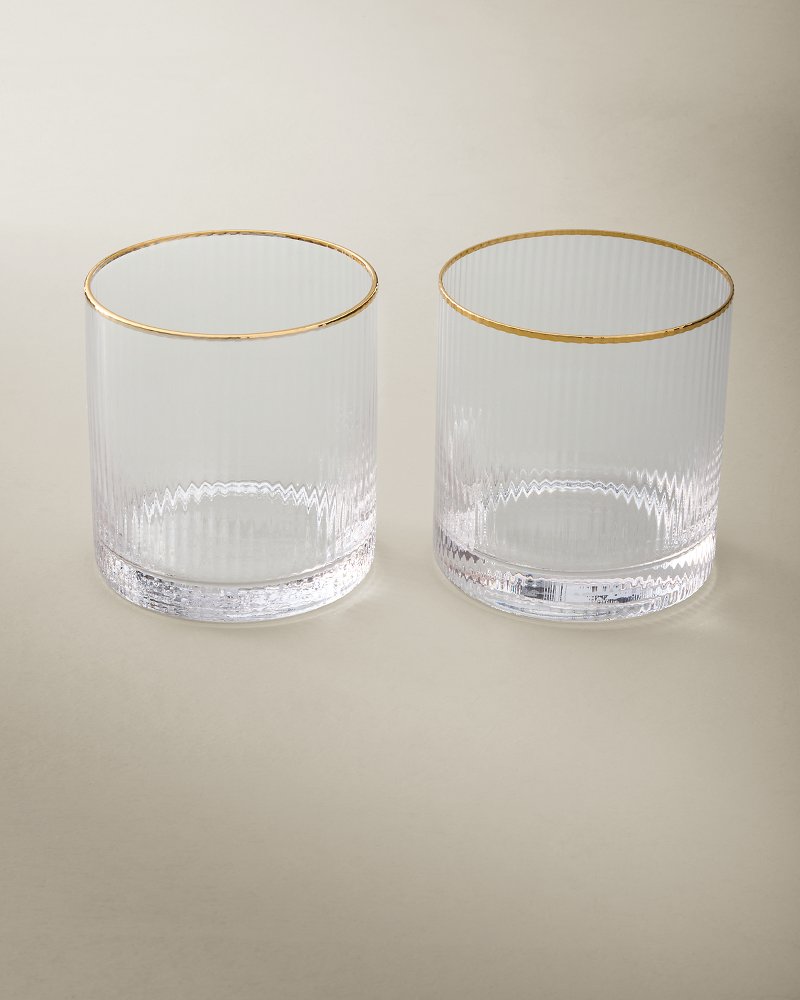 Optic Double Old-Fashioned Glasses - Set of 2 - Clear