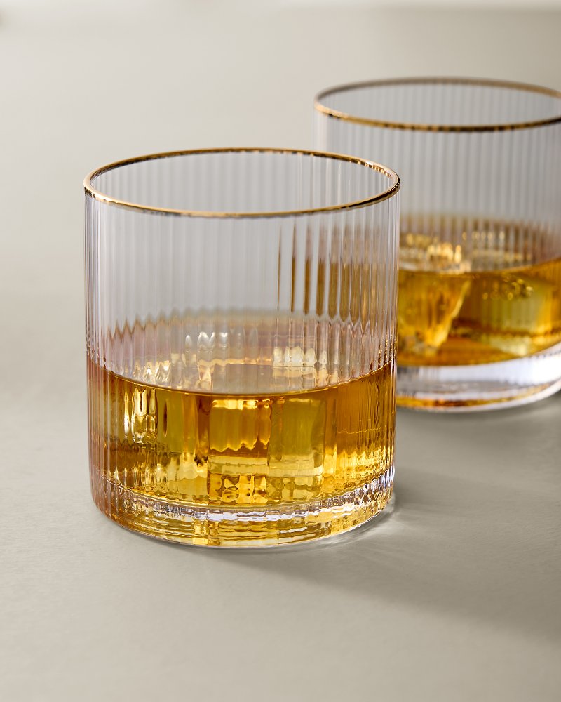 Optic Double Old-Fashioned Glasses - Set of 2 - Clear
