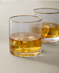 Optic Double Old-Fashioned Glasses - Set of 2 - Clear