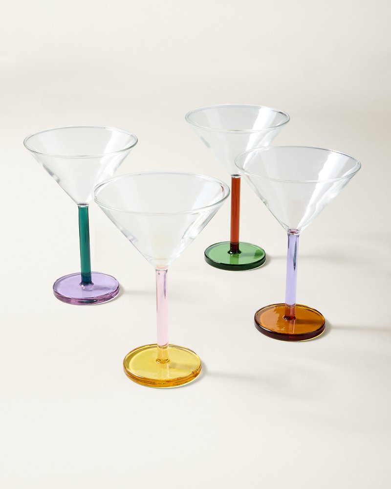 Multicolor Martini Glasses - Set of 4 - Multicolor