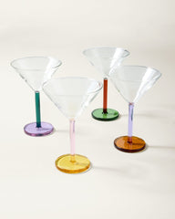 Multicolor Martini Glasses - Set of 4 - Multicolor