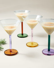 Multicolor Martini Glasses - Set of 4 - Multicolor