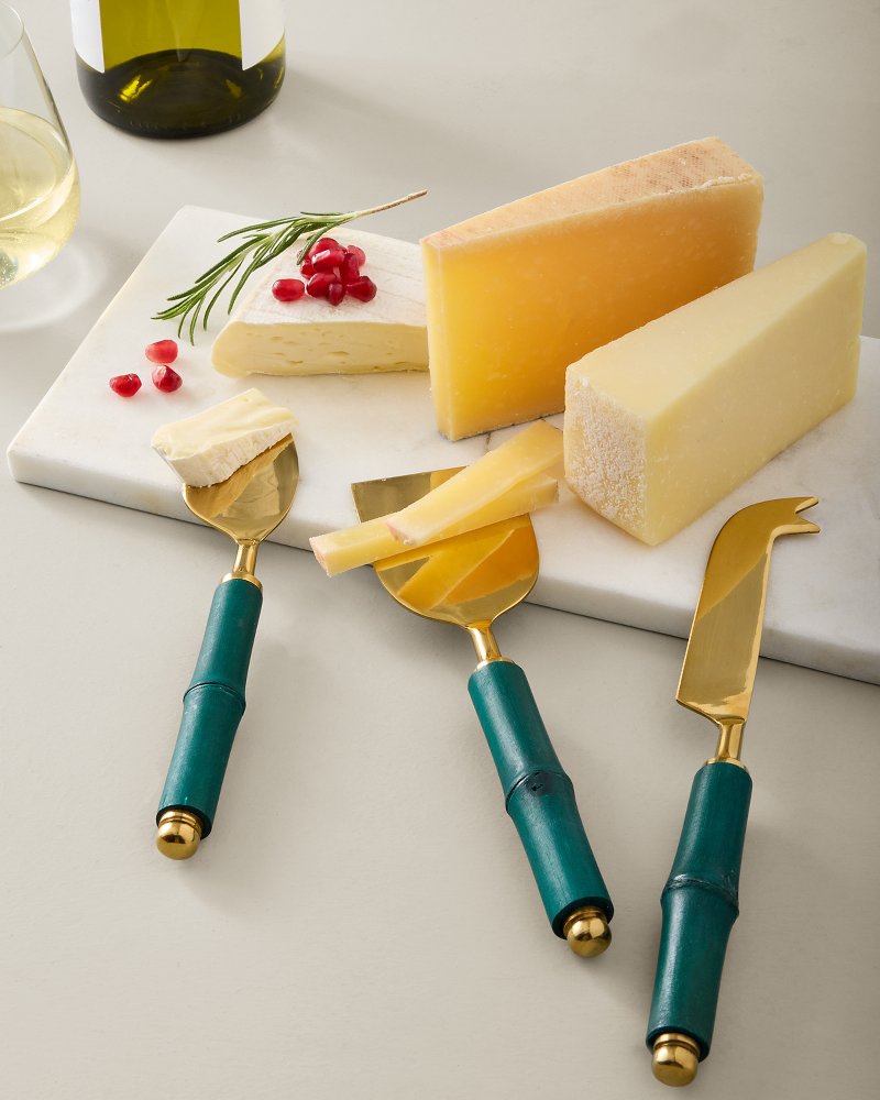 Gold Bamboo Charcuterie Tool Trio - Multicolor